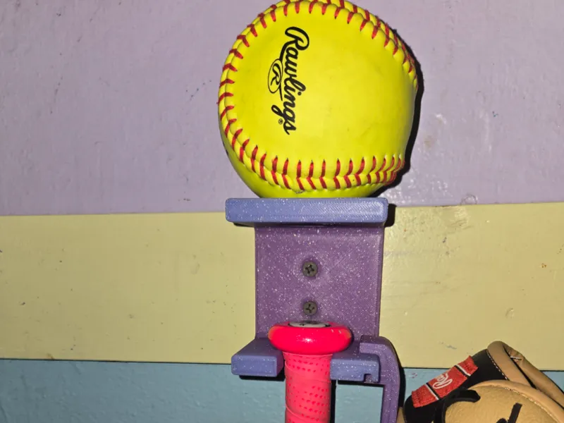 Baseball bat holder with glove clip