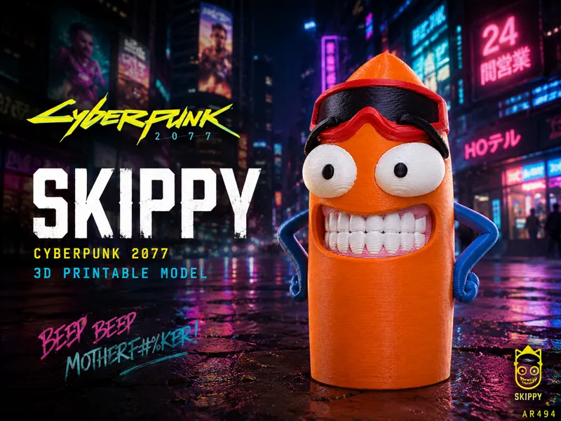 Cyberpunk Skippy Inspired Display Figure