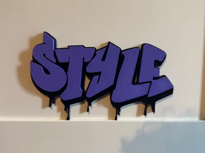 Graffiti sign for wall