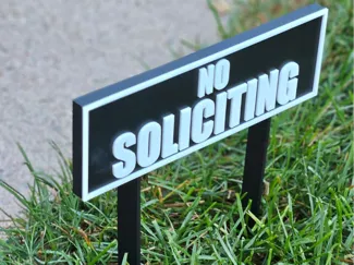 No Soliciting - Yard Sign