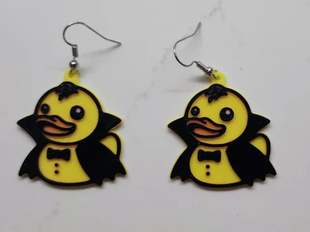 Vampire Rubber Duck Earrings