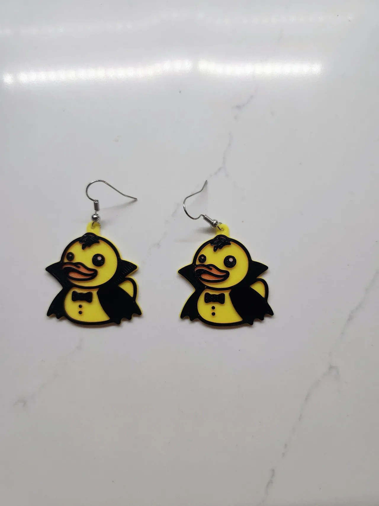 Vampire Rubber Duck Earrings view 2