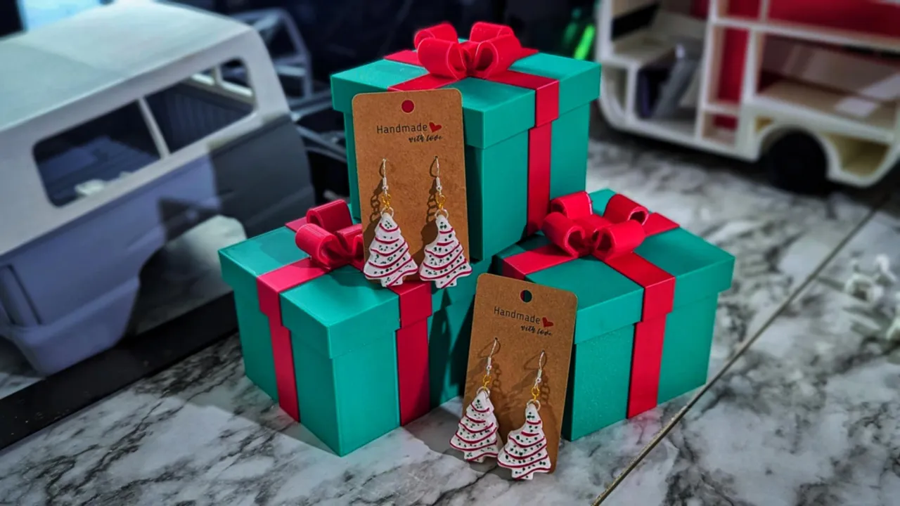 Little Debbie Christmas Cake Earrings view 2