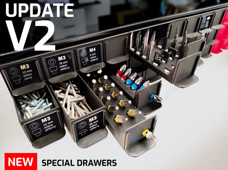 Mini drawers - 100 × 30 mm -  NEW special drawers