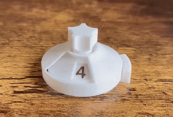 Clicky wound tracker (0-29) Print in place!