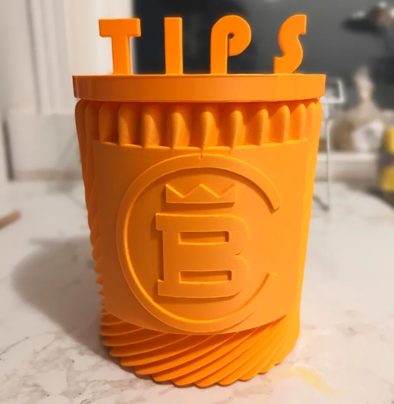 Tip Jar with Twist Design for Businesses