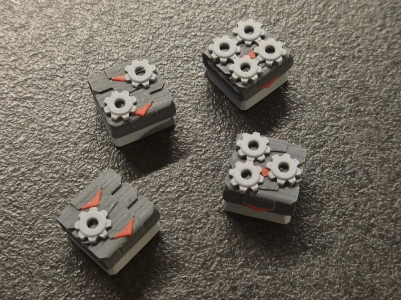 Factorio Belt Keycaps — Expanded Tier × Color Set