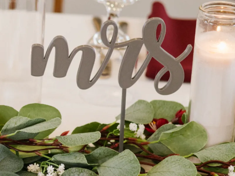 Wedding or Anniversary Mrs Place Marker