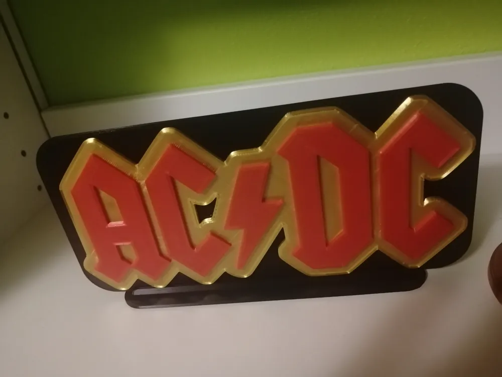 acdc rock band logo by Dani3DGo MakerWorld: Download Free 3D Models