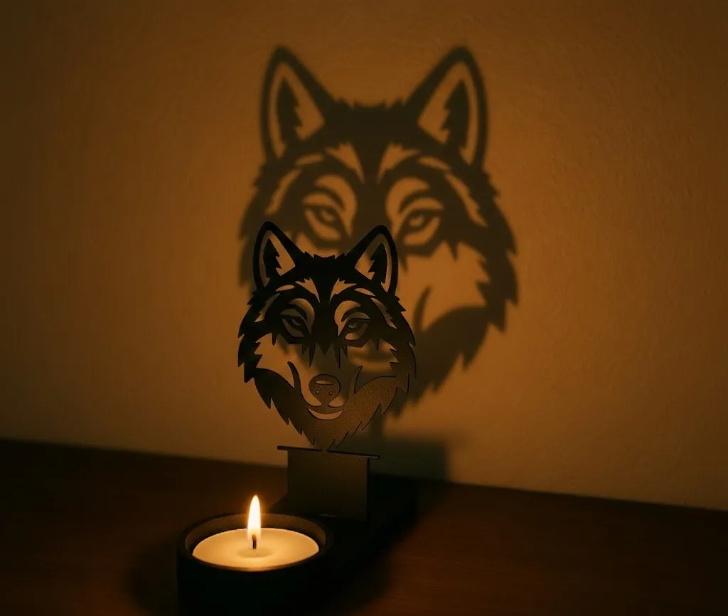 Shadow Art - Wolf - Free 3D Print Model - MakerWorld