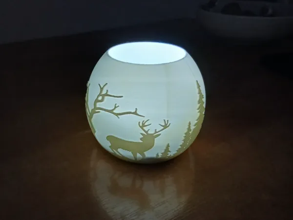 Bougeoir renne cosy pour Noël