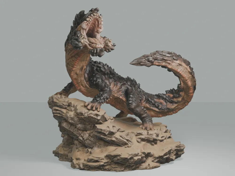 Escenografía en miniatura: Balahara - Monster Hunter Diorama #046. Referencia del modelo original.
