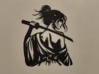 Guerrier japonais (silhouette) — photo 2