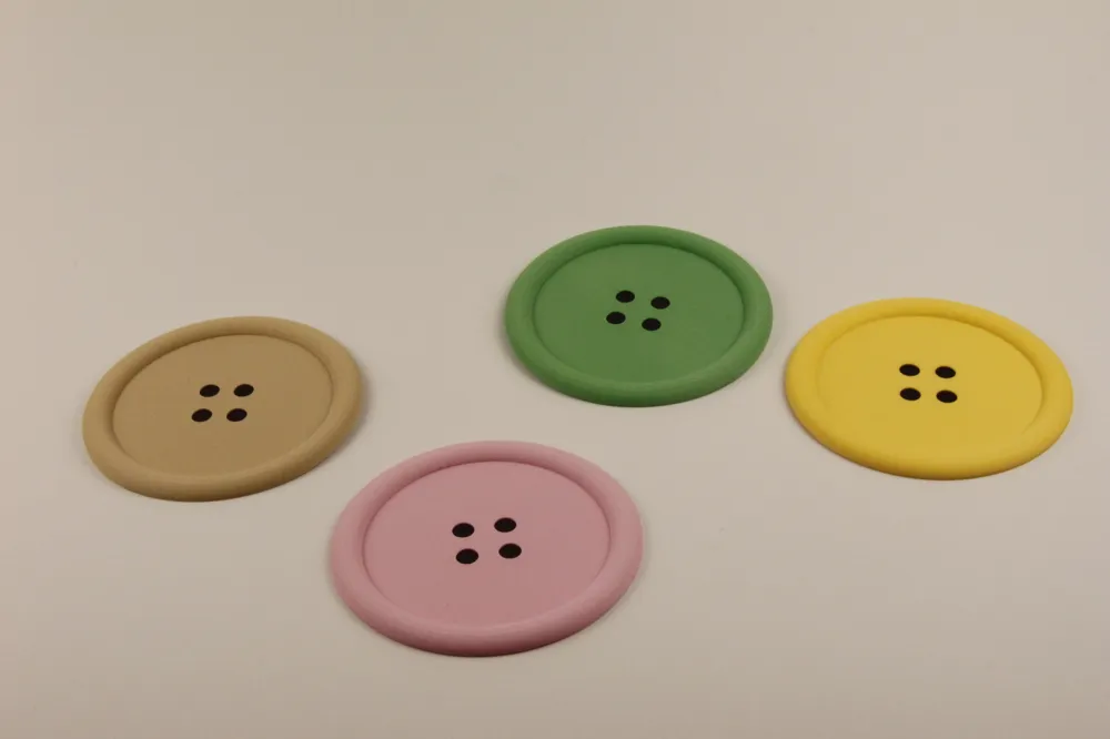 Button Coaster and Holder - Free 3D Print Model - MakerWorld