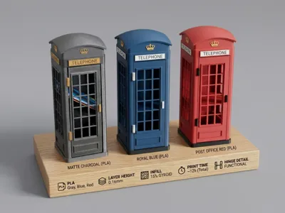 British K6 Phone Box — Souvenir|1:9 Scale Replica