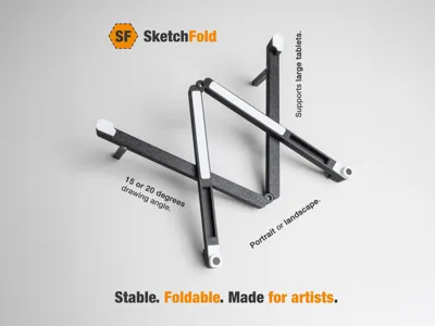 SketchFold foldable Tablet Stand for Drawing