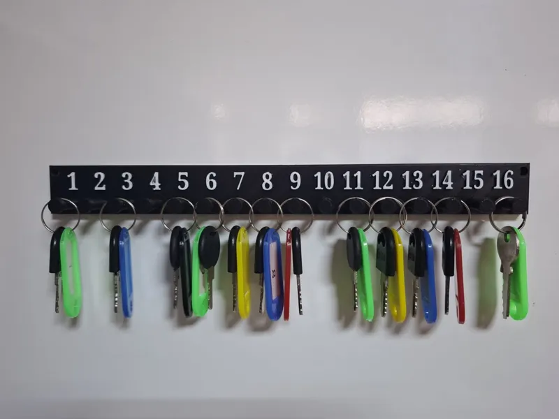 Numbered Key Organizer (1-16) - Wall Mount Rack
