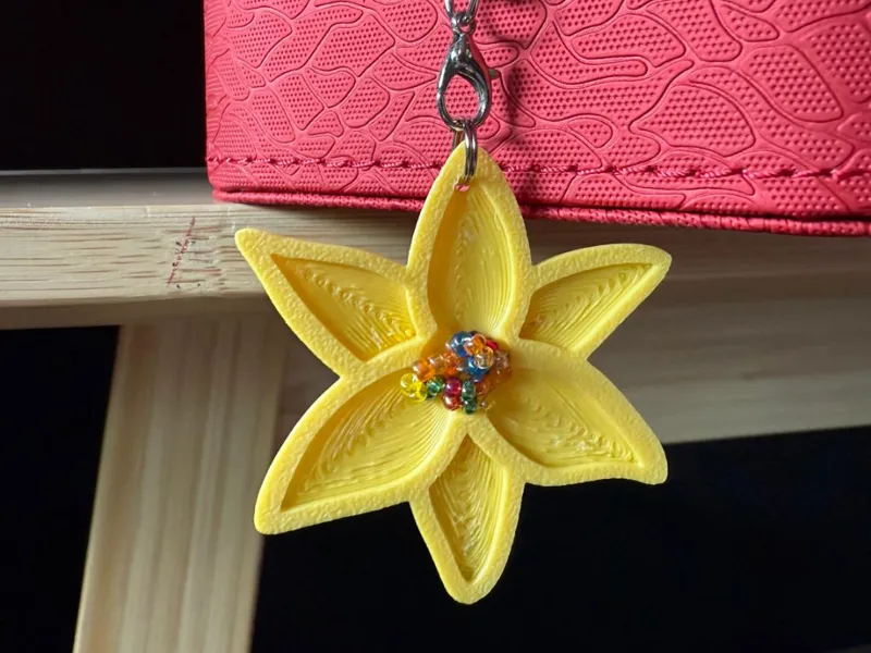 Lily Flower Necklace/Keychain
