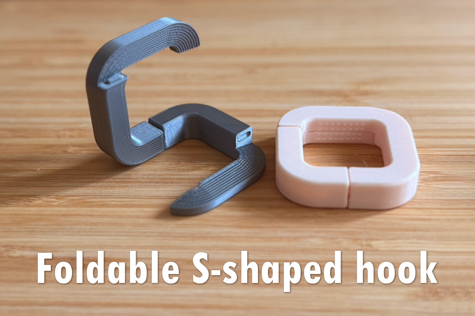 Miniatura 2 do modelo 3D Foldable S-shaped hook