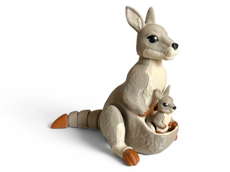 Kangaroo and Joey Magnetic Flexi Figure Set