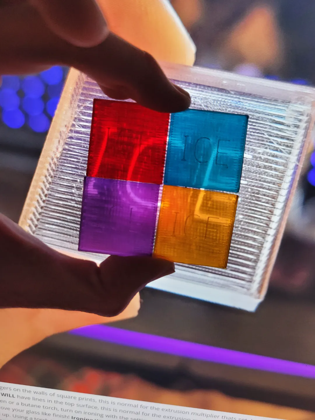 IC3D PETG Glass Profile: Print ICE Cubes view 2