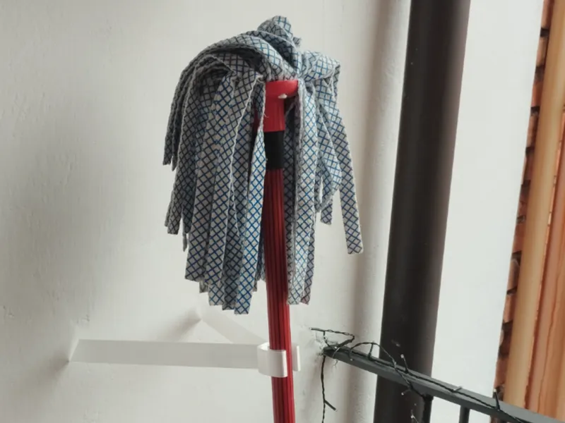 Mop Holder – Compact, No-Drill, Mess-Free