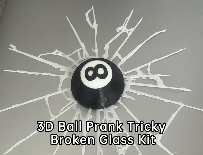 3D Car Windshield Break Prank Kit