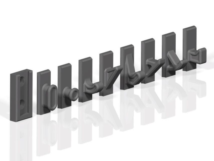 Wall hook with one mount and eight hook type