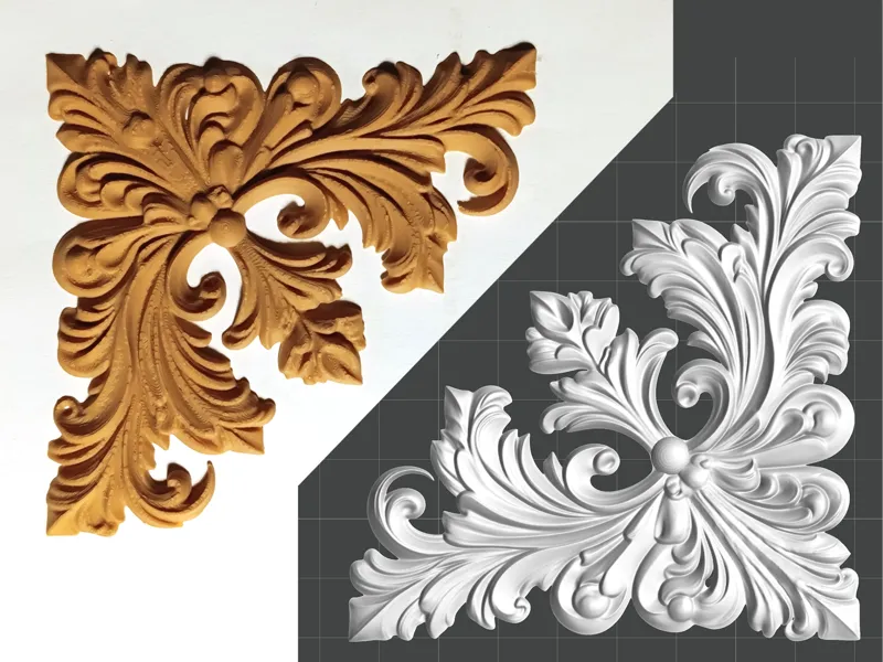 fregio decorativo angolare