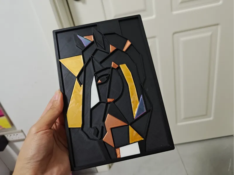 马（抽象画）余料的最佳去处 art