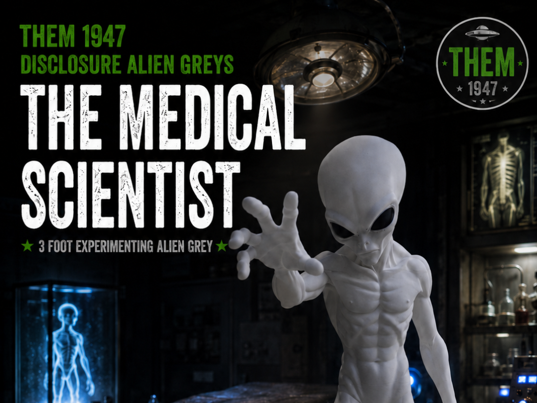 Medical Scientist 3 FOOT Experimenting Alien Grey - 1