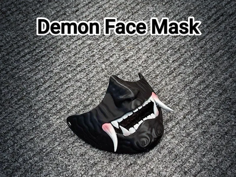 Demon Oni Face Mask - Cosplay / Samurai Style