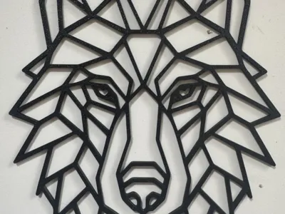PolyWall Wolf (Polygon Wolf Wall Display)