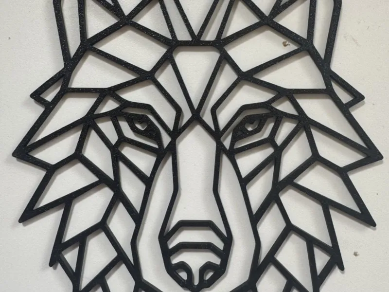 PolyWall Wolf (Polygon Wolf Wall Display)