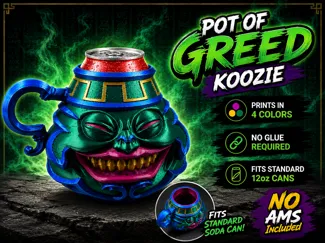 Pot of Greed Can Cover Koozie