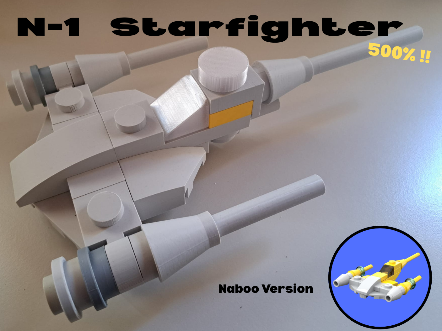 Mini N1 starfighter LEGOs - 500%