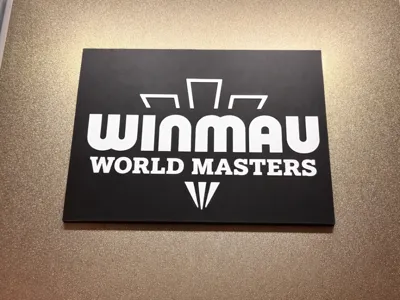 Winmau World Masters Logo Banner Sign