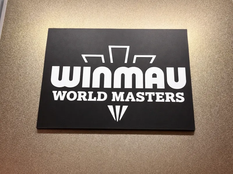 Winmau World Masters Logo Banner Sign