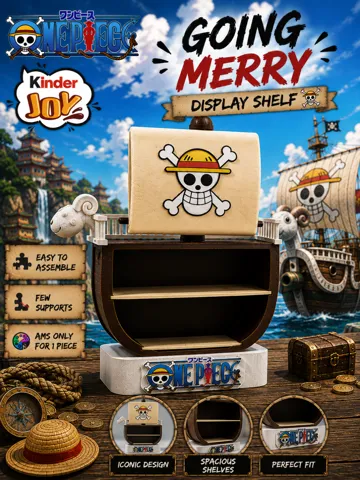 Estante o repisa: Going Merry – One Piece Kinder Joy Display Shelf — vista de referencia 2