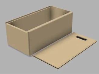 Compact Storage Box with Dovetail Lid 160x80x60mm