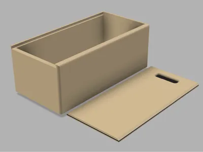Compact Storage Box with Dovetail Lid 160x80x60mm
