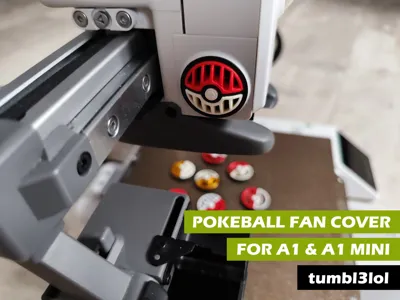 Pokémon pokeball fan cover for A1 & A1 Mini