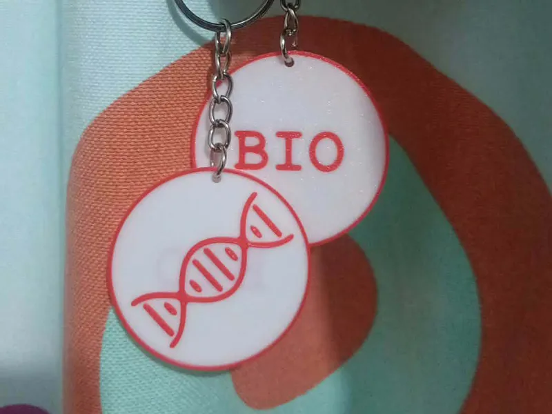 Biology Symbol Keychain (DNA)