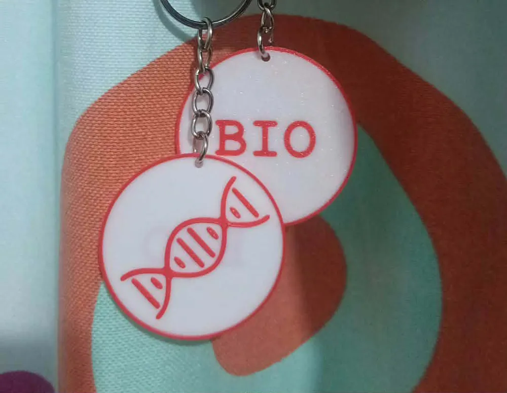 Biology Symbol Keychain (DNA) - Free 3D Print Model - MakerWorld