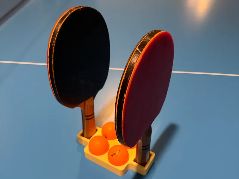 Ping Pong Paddle And Ball Holder