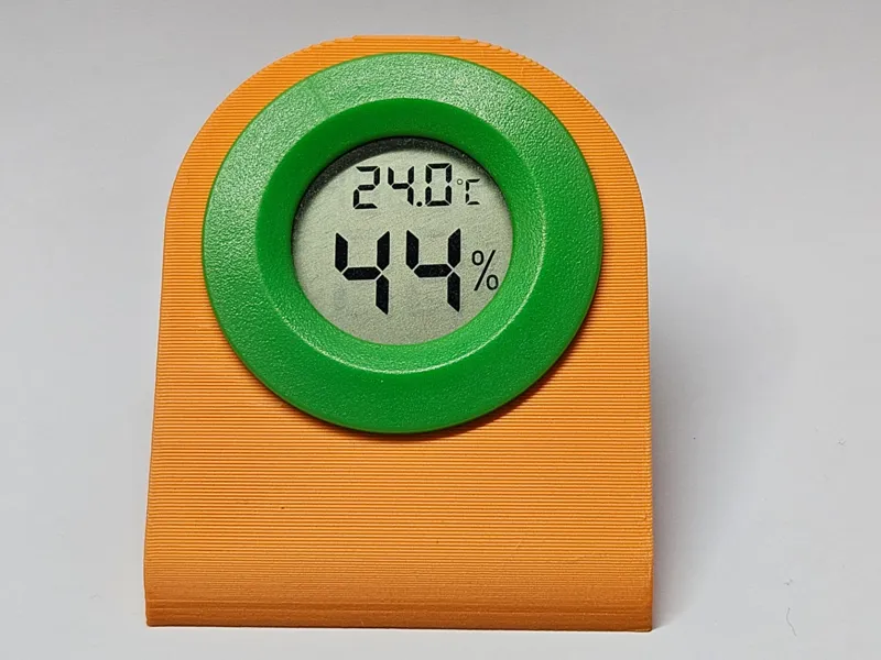 Circular thermometer hygrometer holder stand V2