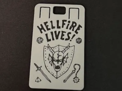 Hellfire Lives Stranger Things badge holder