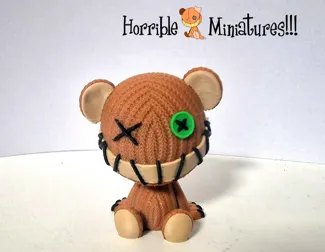 Horrible knitted Teddy Multicolor print
