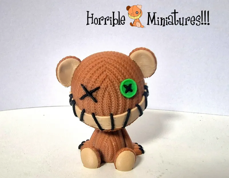Horrible knitted Teddy Multicolor print