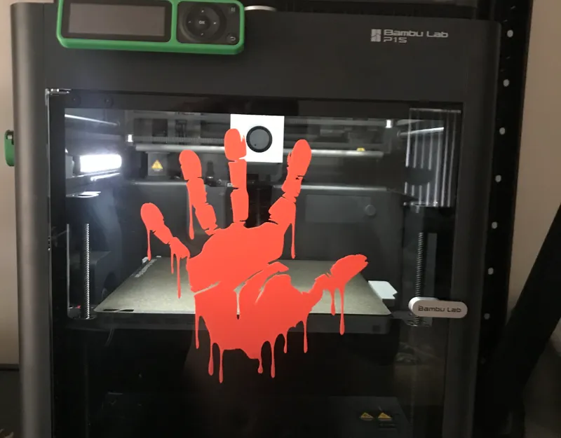 Halloween Decal - Bloody Handprint